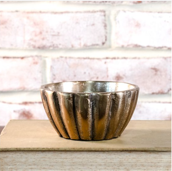 Champagne Aluminum Bowl