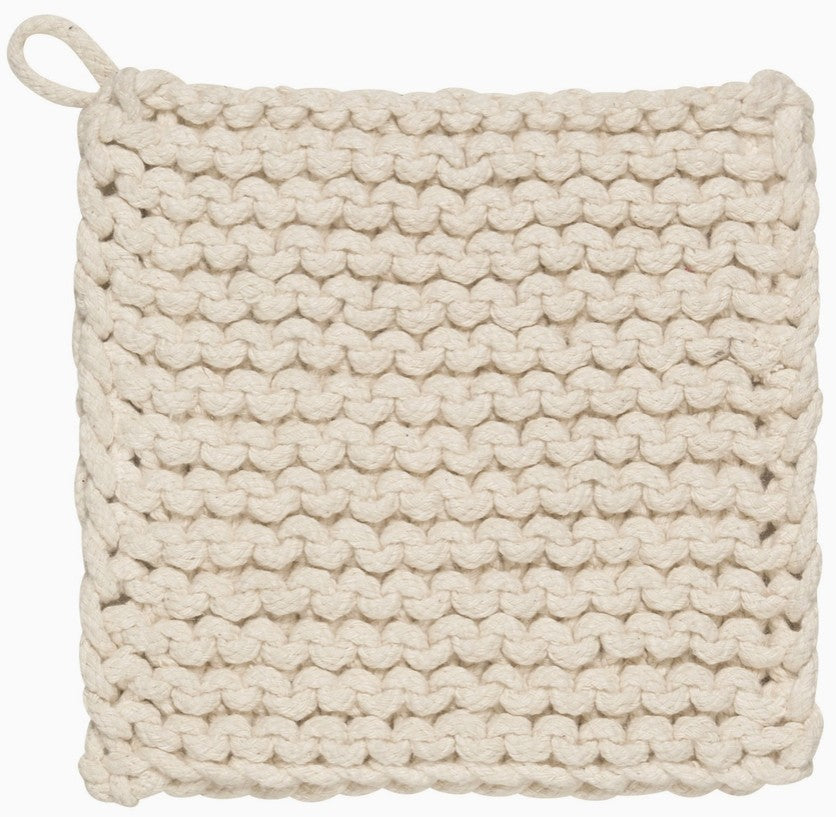 Chunky Knit Cotton Potholder