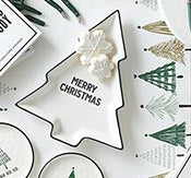 Merry Christmas Ceramic Tree Plate